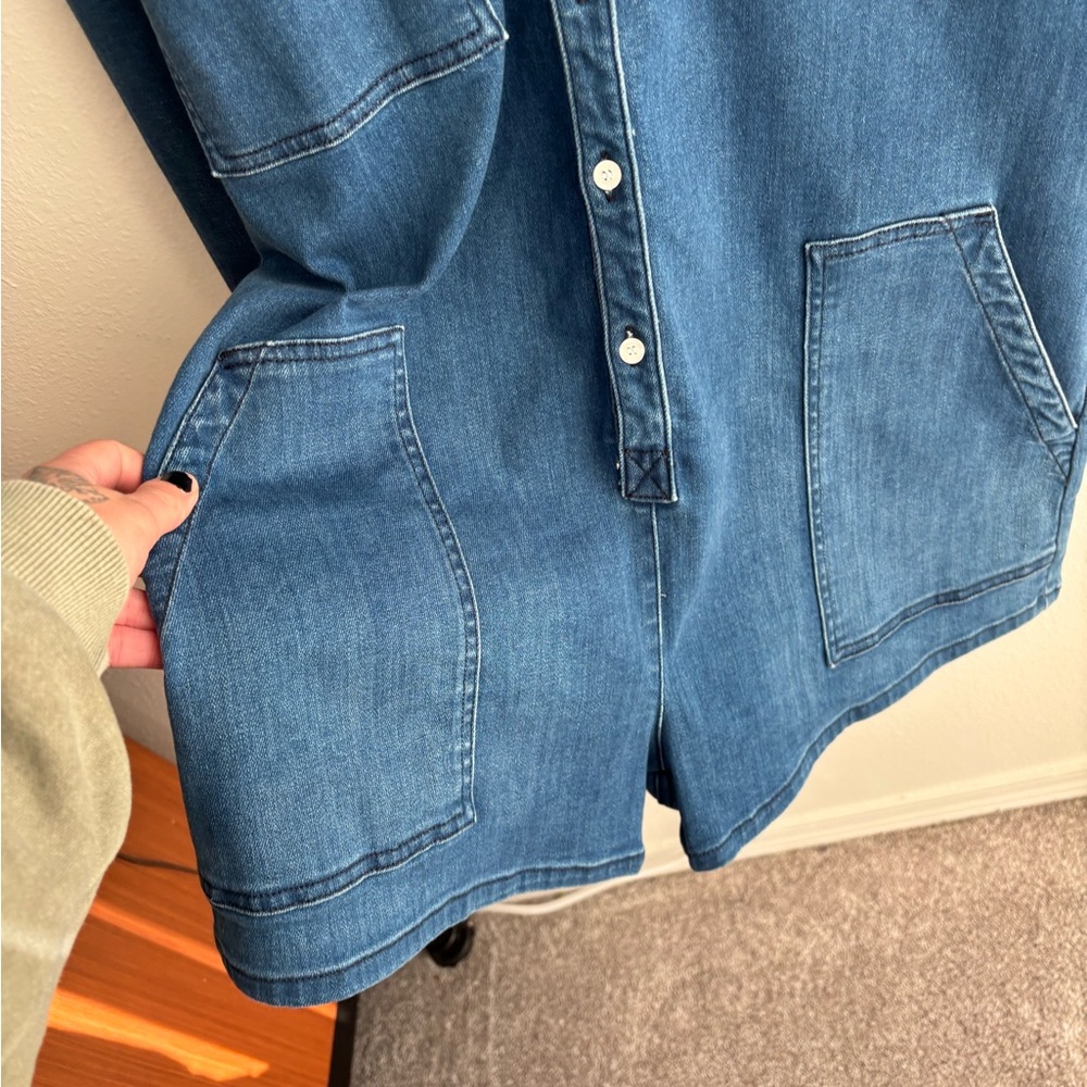 Frank & Eileen Blue Denim Romper - Picture 6 of 11